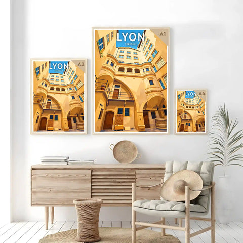 Affiche - Lyon - Traboule