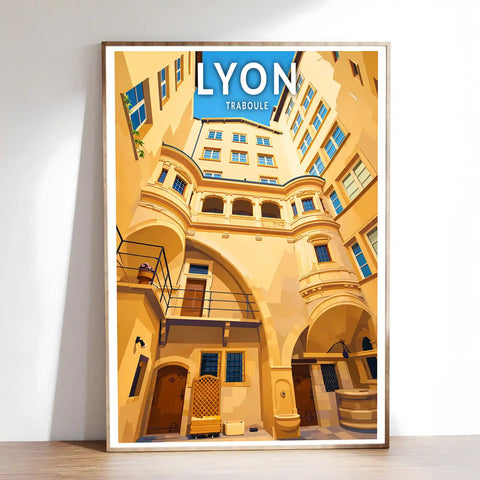 Affiche - Lyon - Traboule