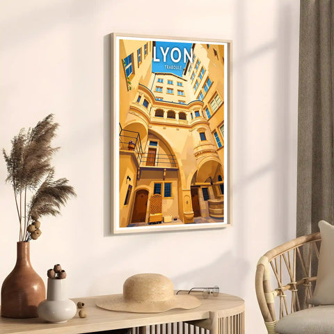 Affiche - Lyon - Traboule