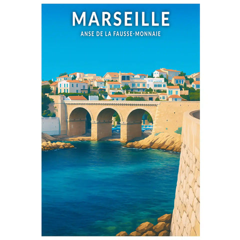 Affiche - Marseille - Anse de la Fausse-Monnaie