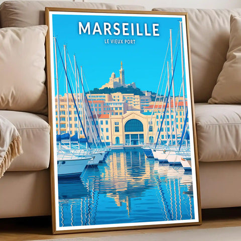 Affiche - Marseille - Le Vieux Port