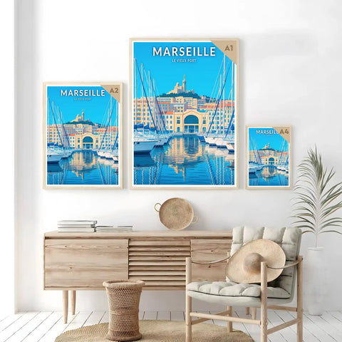 Affiche - Marseille - Le Vieux Port