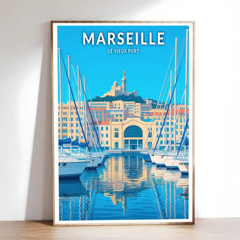 Affiche - Marseille - Le Vieux Port