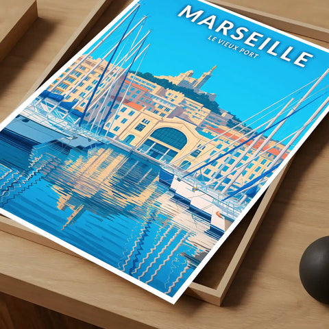 Affiche - Marseille - Le Vieux Port