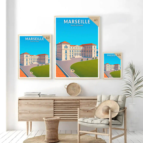 Affiche - Marseille - Palais du Pharo