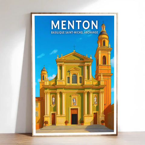 Affiche - Menton - Basilique Saint-Michel Archange