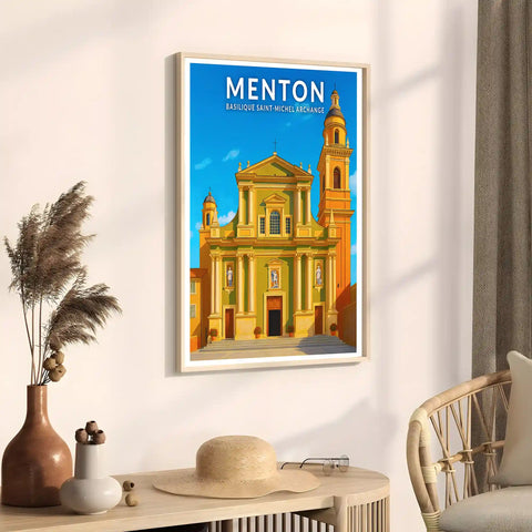 Affiche - Menton - Basilique Saint-Michel Archange