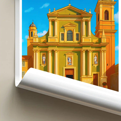 Affiche - Menton - Basilique Saint-Michel Archange