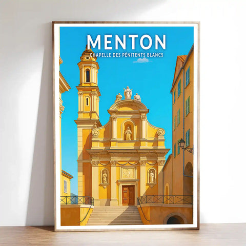 Affiche - Menton - Chapelle des Pénitents Blancs