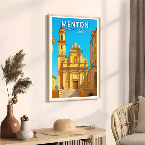 Affiche - Menton - Chapelle des Pénitents Blancs