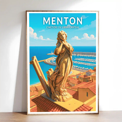 Affiche - Menton - Cimetière du Vieux-Château