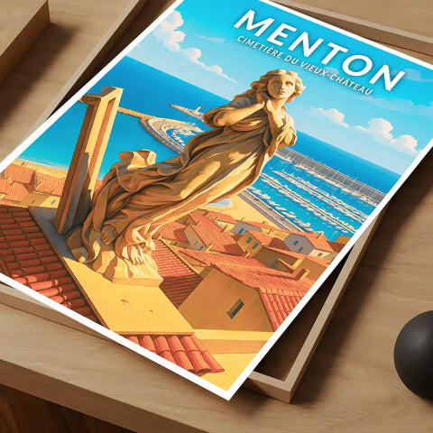 Affiche - Menton - Cimetière du Vieux-Château