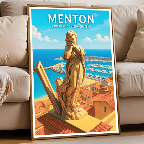 Affiche - Menton - Cimetière du Vieux-Château