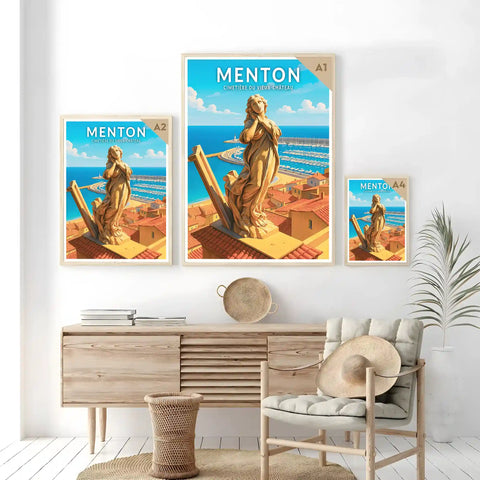 Affiche - Menton - Cimetière du Vieux-Château