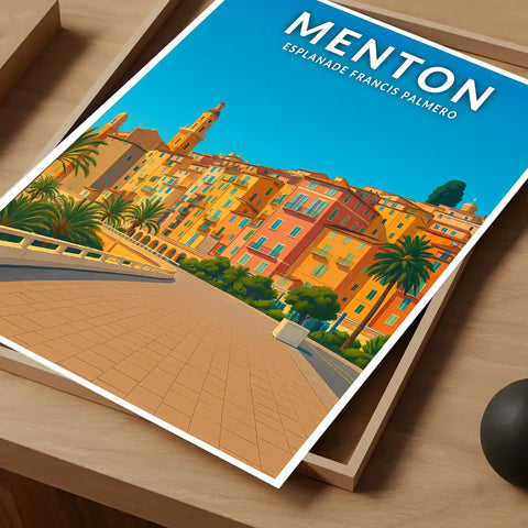 Affiche - Menton - Esplanade Francis Palmero