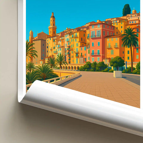 Affiche - Menton - Esplanade Francis Palmero