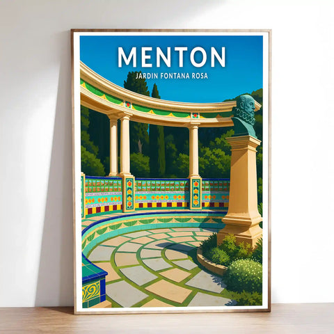 Affiche - Menton - Jardin Fontana Rosa