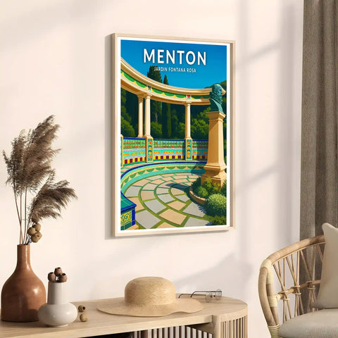 Affiche - Menton - Jardin Fontana Rosa