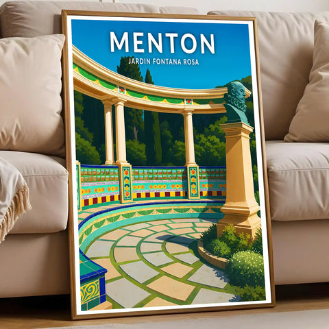 Affiche - Menton - Jardin Fontana Rosa