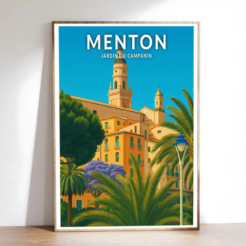 Affiche - Menton - Jardin du Campanin