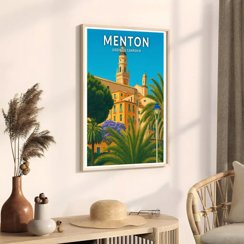 Affiche - Menton - Jardin du Campanin