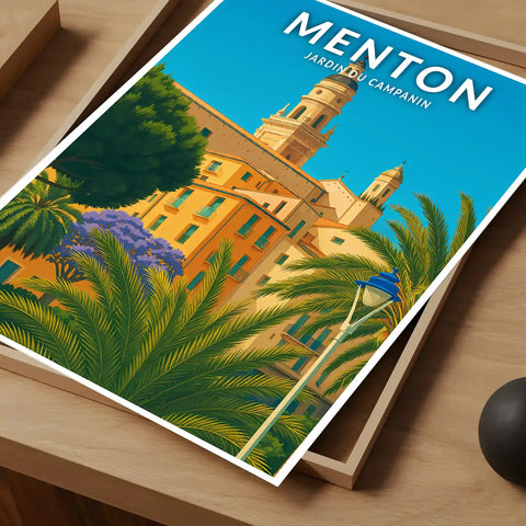 Affiche - Menton - Jardin du Campanin