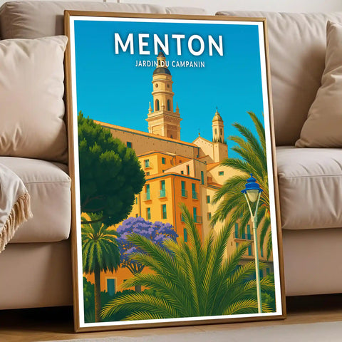 Affiche - Menton - Jardin du Campanin