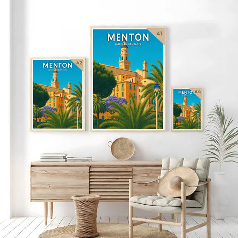 Affiche - Menton - Jardin du Campanin