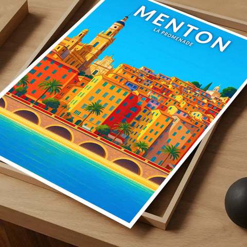 Affiche - Menton - La Promenade