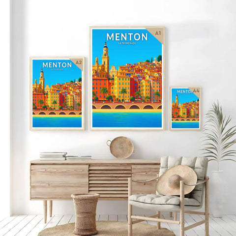 Affiche - Menton - La Promenade