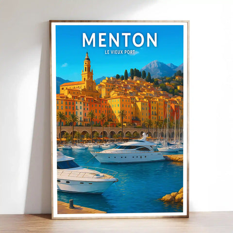 Affiche - Menton - Le Vieux Port