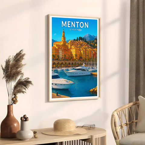 Affiche - Menton - Le Vieux Port
