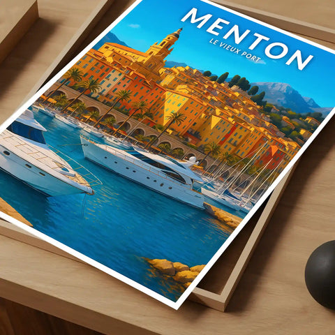 Affiche - Menton - Le Vieux Port
