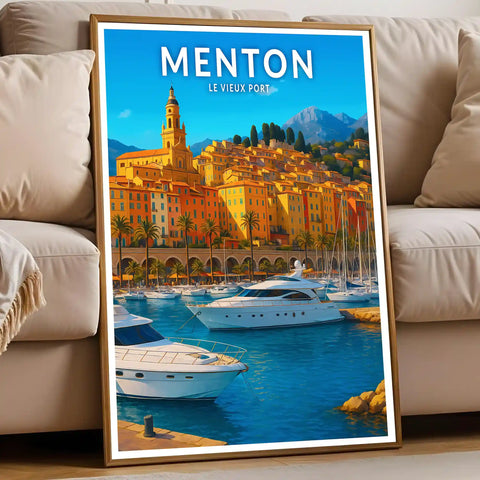 Affiche - Menton - Le Vieux Port