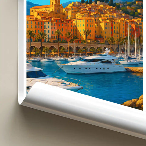 Affiche - Menton - Le Vieux Port