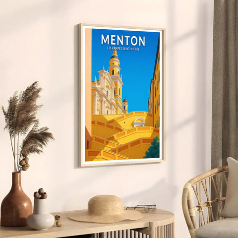Affiche - Menton - Les Rampes Saint-Michel