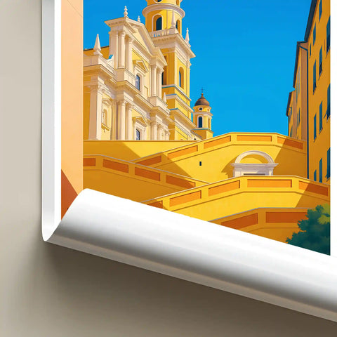 Affiche - Menton - Les Rampes Saint-Michel