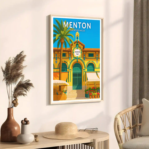 Affiche - Menton - Marché aux Halles
