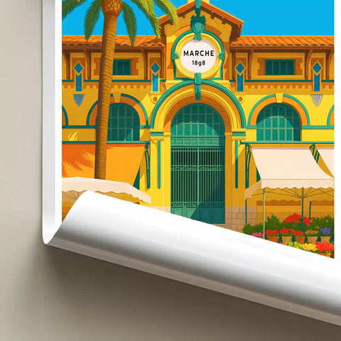 Affiche - Menton - Marché aux Halles