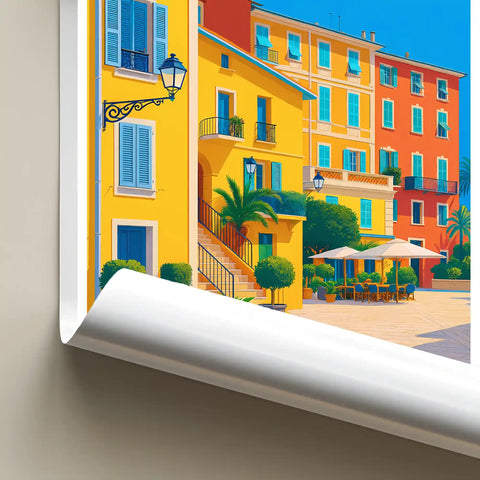 Affiche - Menton - Place Fontana