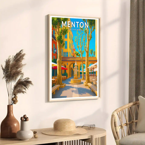 Affiche - Menton - Place aux Herbes