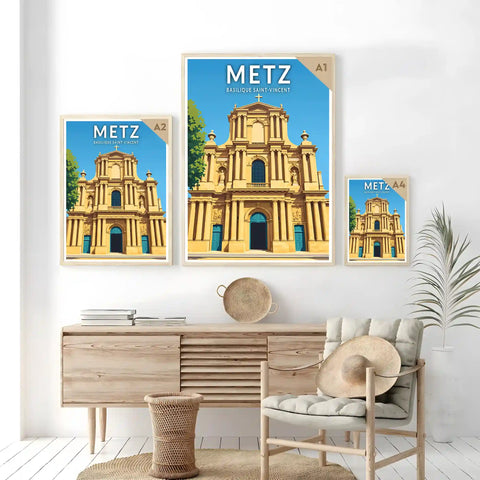 Affiche - Metz - Basilique Saint-Vincent