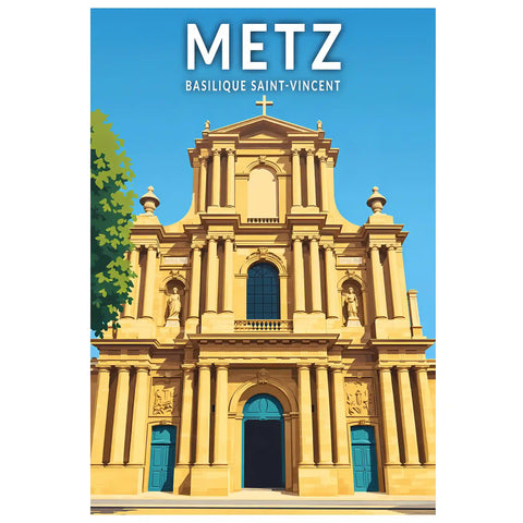 Affiche - Metz - Basilique Saint-Vincent