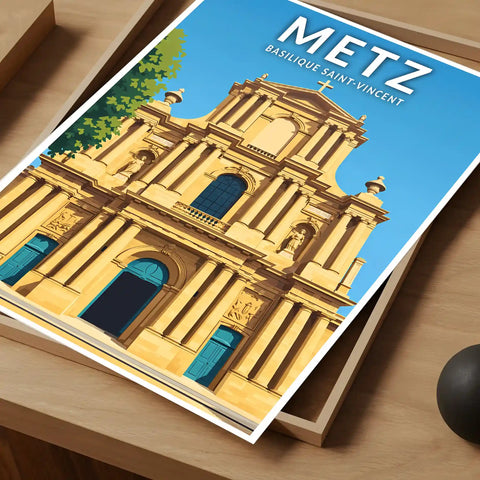 Affiche - Metz - Basilique Saint-Vincent