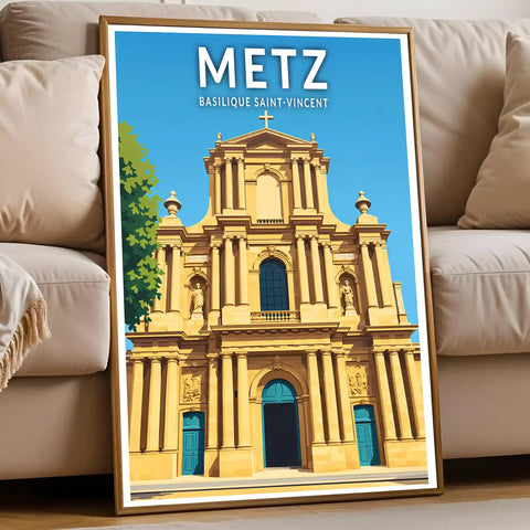 Affiche - Metz - Basilique Saint-Vincent