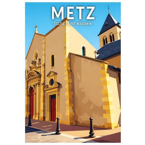 Affiche - Metz - Église Saint-Maximin