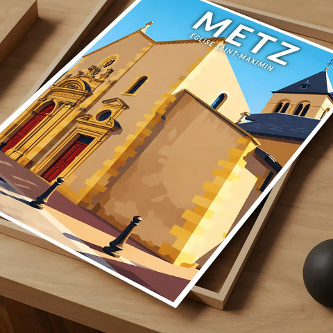 Affiche - Metz - Église Saint-Maximin