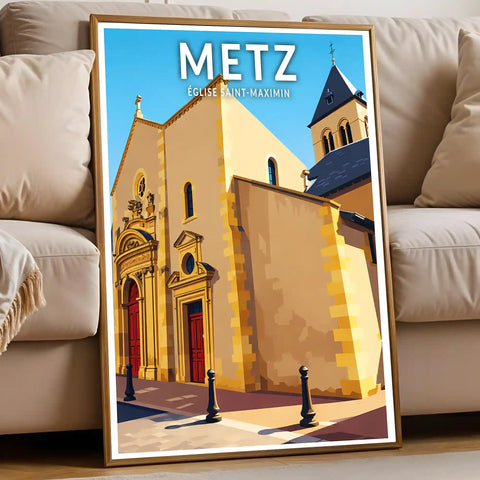 Affiche - Metz - Église Saint-Maximin