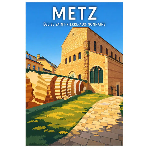 Affiche - Metz - Église Saint-Pierre-aux-Nonnains