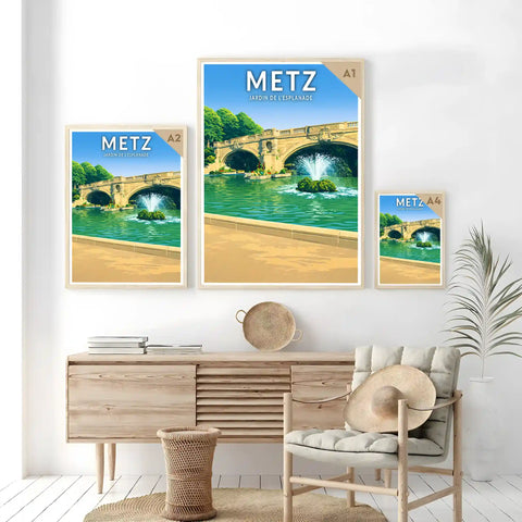 Affiche - Metz - Jardin de l'Esplanade